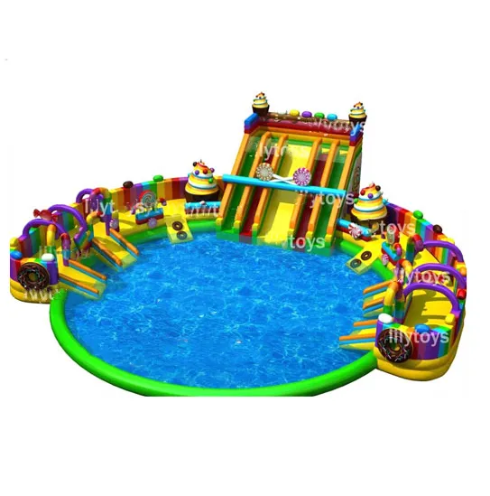 Parque Acuático flotante inflable para niños y adultos, piscina de agua de mar, Comercial