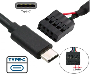 USB 2.0マザーボード9ピン10ピンヘッダー-タイプC USB-Cケーブル50cmミニモニターセンサーパネルカメラ用