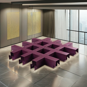 Azulejo de techo de rejilla de aluminio para edificio de oficinas decorativo Techo de celda abierta de aluminio Centro comercial Rejilla de aluminio Sistema de techo de celda abierta - Product Image 6