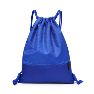 Sacos promocionais de poliéster com cordão para academia de esportes mochila com cordão para puxar mochilas