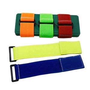 Envolturas de sujeción Correa Tamaño personalizado Imprimir logotipo Ajustable Reutilizable Colorido Elástico Estiramiento Gancho y correa de bucle con hebilla - Product Image 1
