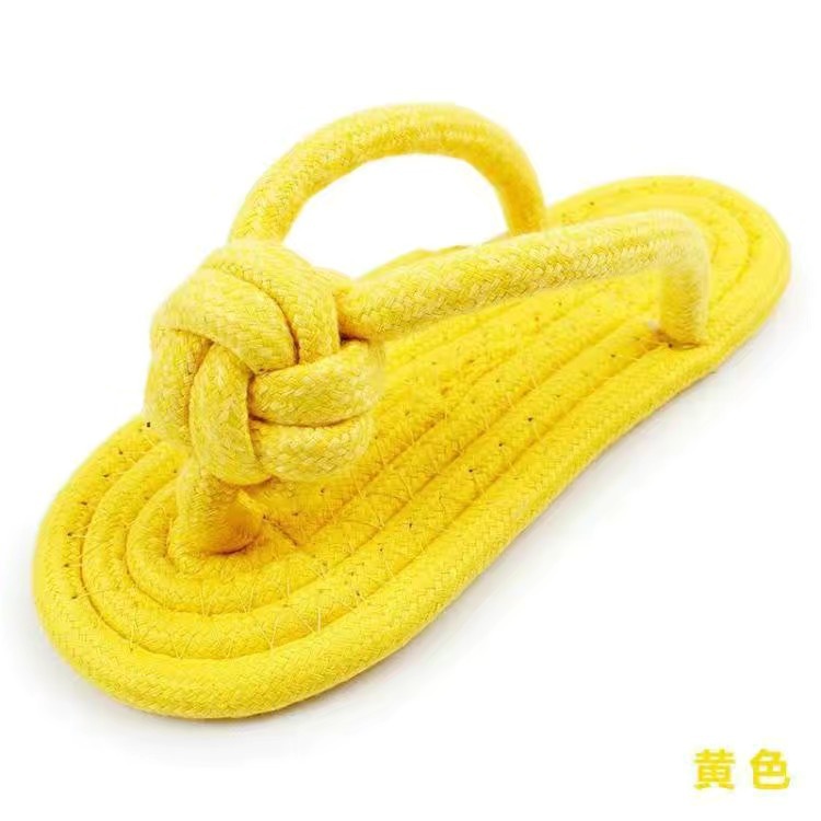 Zapatillas de cuerda de algodón amarillas (aproximadamente 16*7CM)