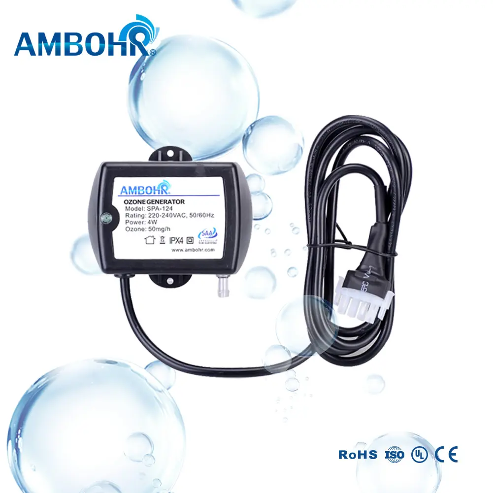 Amohr Spa-124 50-100 mg/giờ Ozone mô-đun Máy phát điện cho nước lạnh Plunge bồn tắm