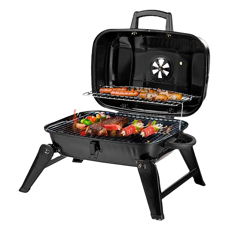 Picknick Camping Draagbare Barbecue Fornuis Outdoor Houtskool Barbecue Rek Thuis Klein Vuur Fornuis Thee Koken Set