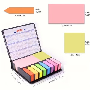 定制促销便签200件便签便签彩色注释标签脚形便签2024日历 - Product Image 2