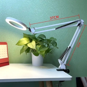 10X lente d'ingrandimento LED anello luce scrivania-montato Studio di fotografia strumento per il trucco del telefono di riparazione ciglia ricamate riparazione di TikTok orologio - Product Image 4