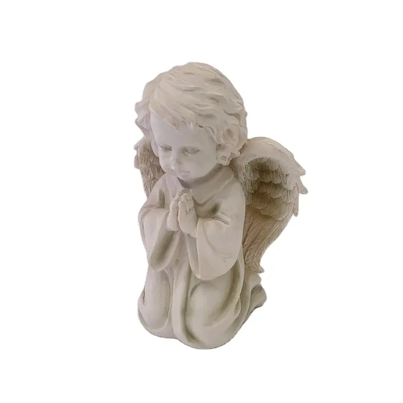 تمثال للركوع الملاك في الصلاة لديكور المنزل الروحاني والديني والمسيحي أنجيل بوليريسين مصنوع يدويًا في أوروبا لعيد الميلاد