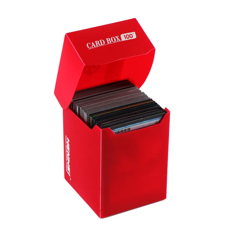 Plastik PP 100 adet kapasiteli ticaret kurulu oyunu Colleating kart tutucu güverte durumda