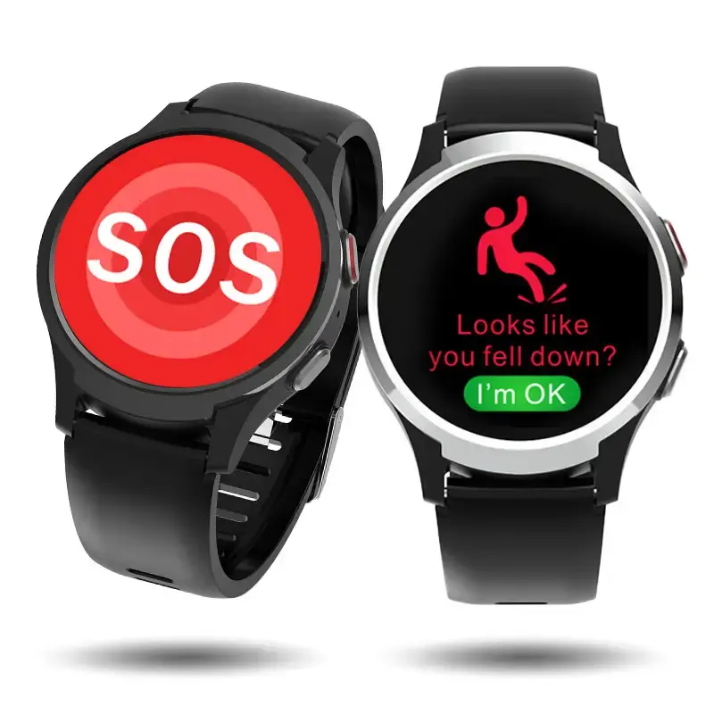 낙하 방지 감지 GPS 추적 웨어러블 장치가 있는 노인을 위한 고급 4G 스마트 워치 SOS 통화 4g SmartWatch