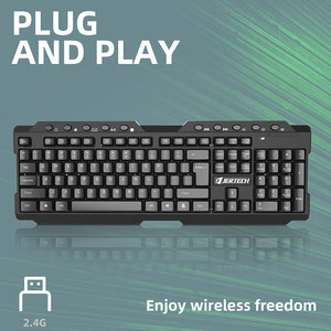 JERTECCH KM200 Full Size <strong>Keyboard</strong> <strong>Mouse</strong> Office Computer PC Laptop 2.4G Wireless <strong>Keyboard</strong> <strong>and</strong> <strong>Mouse</strong> Combo - Product Image 6