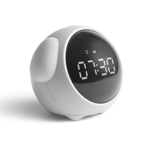 Reloj despertador de mesa lindo con expresión, mesita de noche con píxeles, luz de despertador multifunción para niños, regalo para niños, promoción - Product Image 4