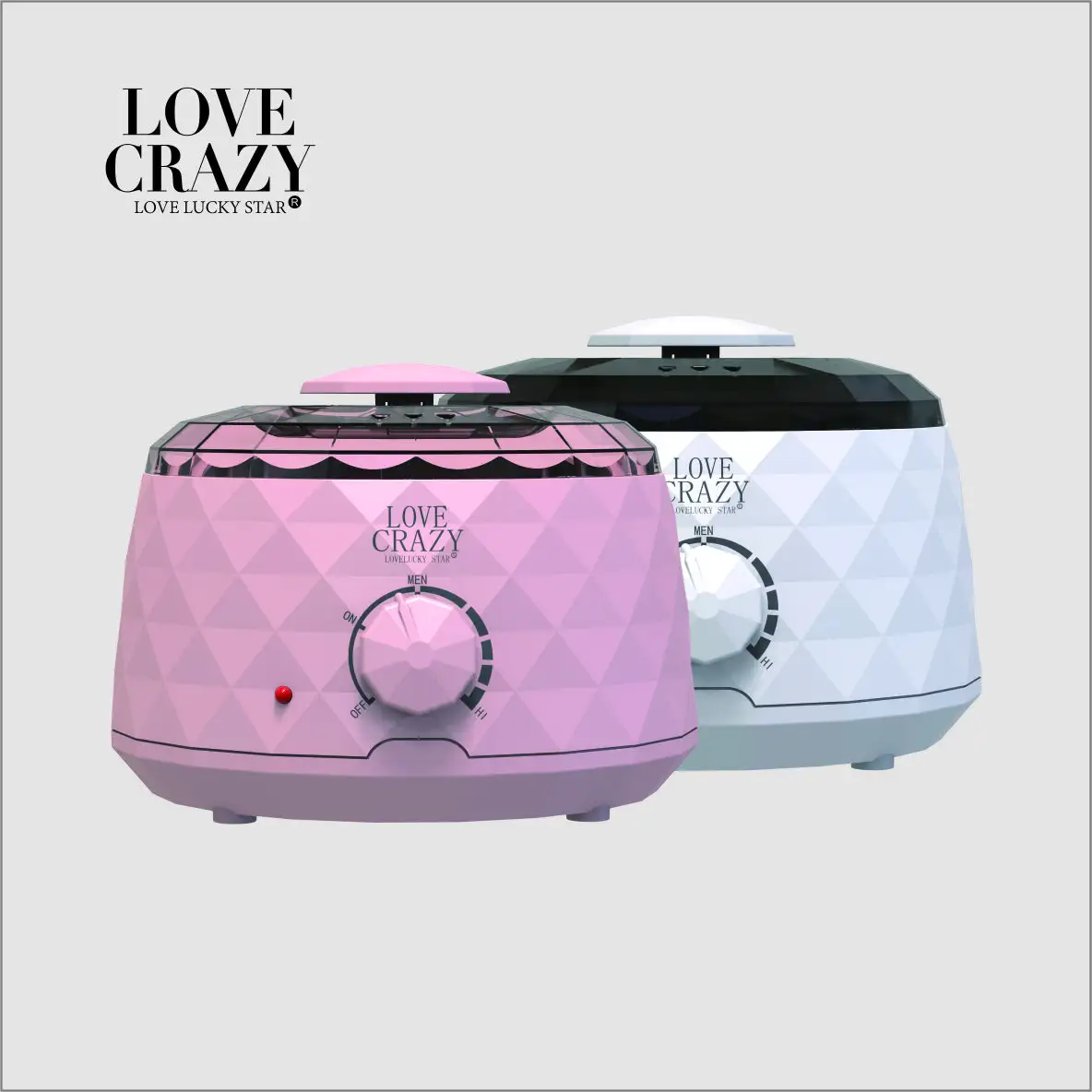 Love Crazy AX-258, el más nuevo, calentador de cera con apariencia de diamante, calentador de cera dura depilatoria para depilación, cuerpo, cara, piernas, labios, Bikini, uso