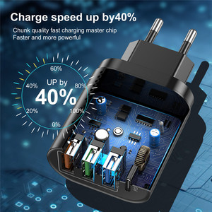 USB şarj aleti tip C hızlı şarj 3 port USB şarj hızlı şarj için iPhone Macbook Samsung S21 Xiaomi seyahat adaptörü - Product Image 5