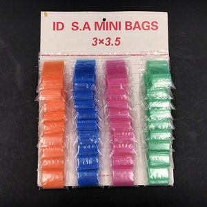 清除迷你塑料拉链拉链锁塑料袋 LDPE 拉链锁袋定制自封袋与卡 - Product Image 4