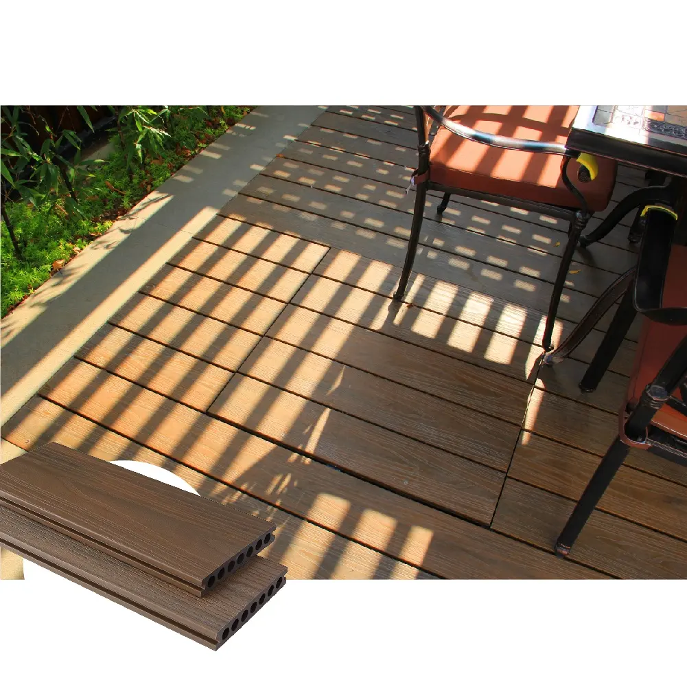 COOWIN Capped Résistant Aux Intempéries WPC Decking Board Co-Extrusion Plancher Creux