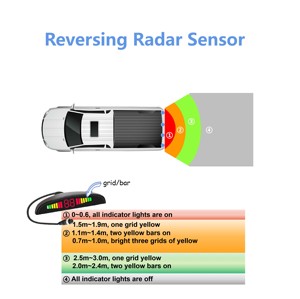 Sensor de aparcamiento para coche, monitor de coche, Ayuda de marcha atrás, Mini Sensor de aparcamiento LCD, zumbador incorporado - Product Image 5