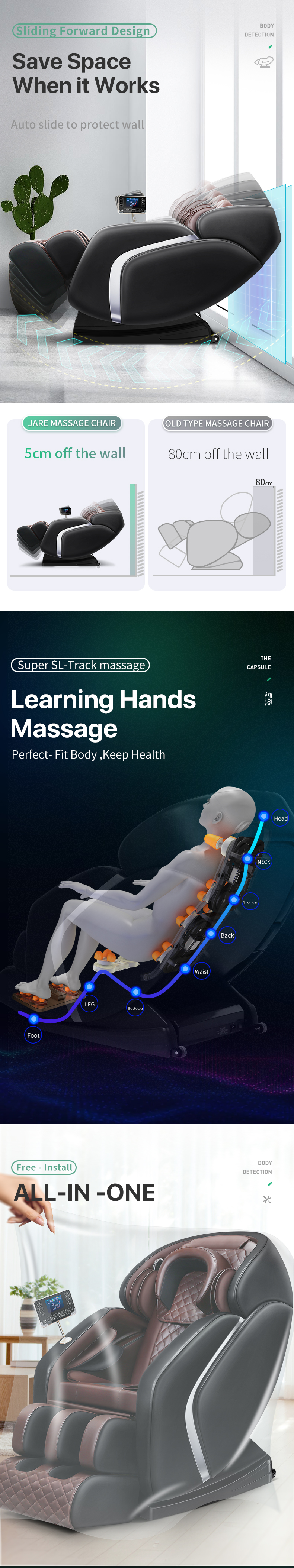 Jare B5  Factory Cheap Price High Quality Foot Armchair Shiatsu Massager Chair For Home Massage Chair