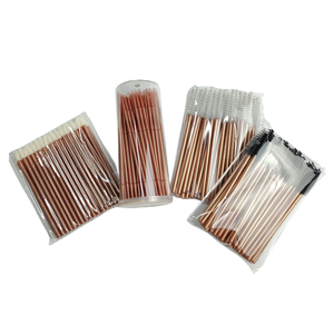Toptan gül altın renk kirpik uzantıları için 100 mikro swabs-mikro aplikatör fırça - Product Image 6