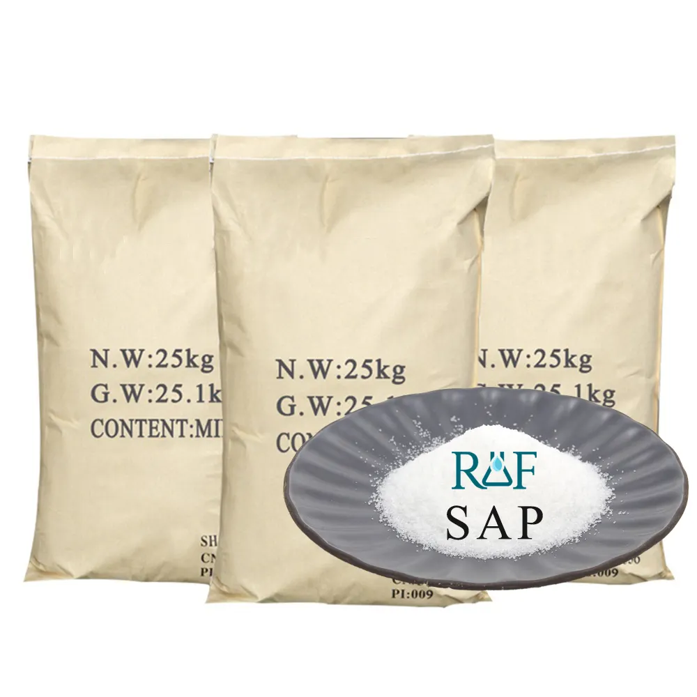 SAP Manufacturers Tree Raw Sodium Potassium Based Sap Super Absorbent Polymer Crystal For Agriculture