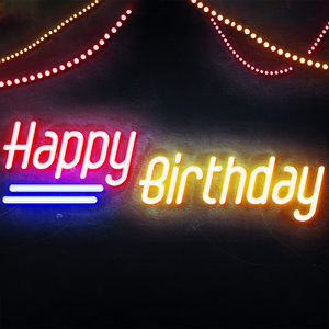Segni di festa al Neon decorazione di compleanno personalizzate luci al Neon sospese ecologiche Multi-colore illuminazione per celebrazione interna esterna - Product Image 2