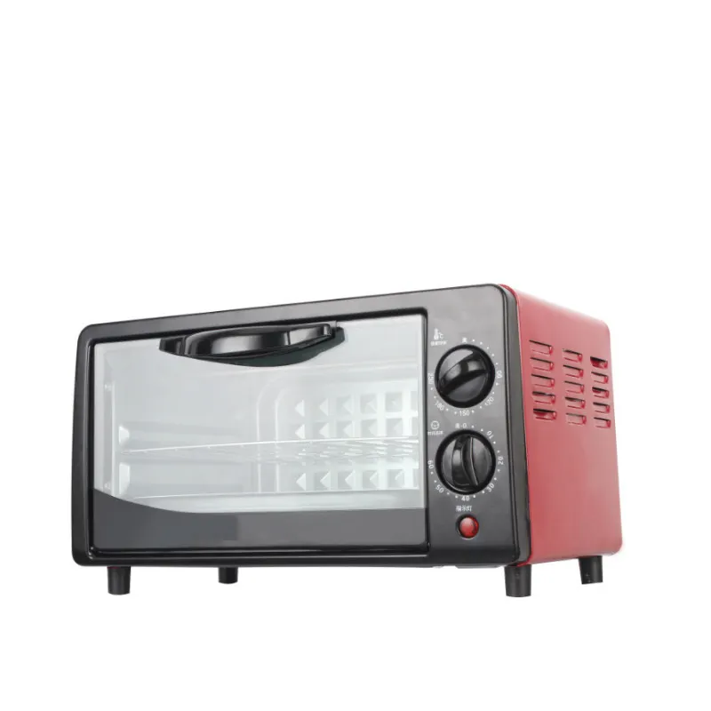 Horno tostador pequeño eléctrico, cocina compacta portátil de 12 litros, mini horno de pizza para mesa en casa