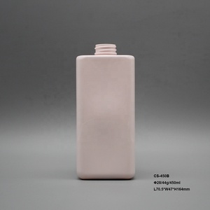 450ml rettangolo forma vuota colore rosa PET contenitori cosmetici di plastica della signora di imballaggio shampoo bottiglia e vaso con pompa di colore - Product Image 6