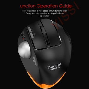 2024 nuovo F33 programmabile trackball Triple Pairing ufficio Design ergonomico silenzioso Wireless Rgb ottico Gaming Mouse per Computer - Product Image 2