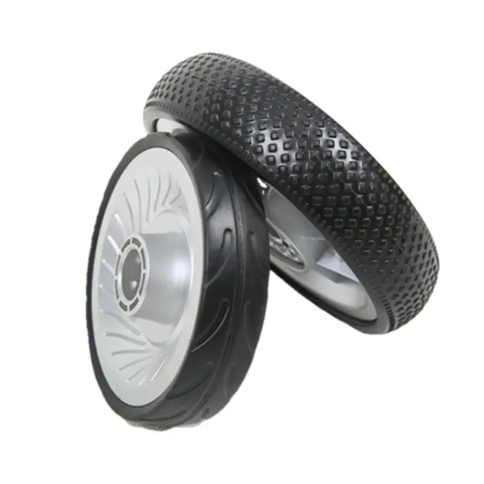도매 고품질 단단한 Pu 거품 타이어 플라스틱 허브 아기 유모차를 위한 6.5 인치 Eva 거품 바퀴