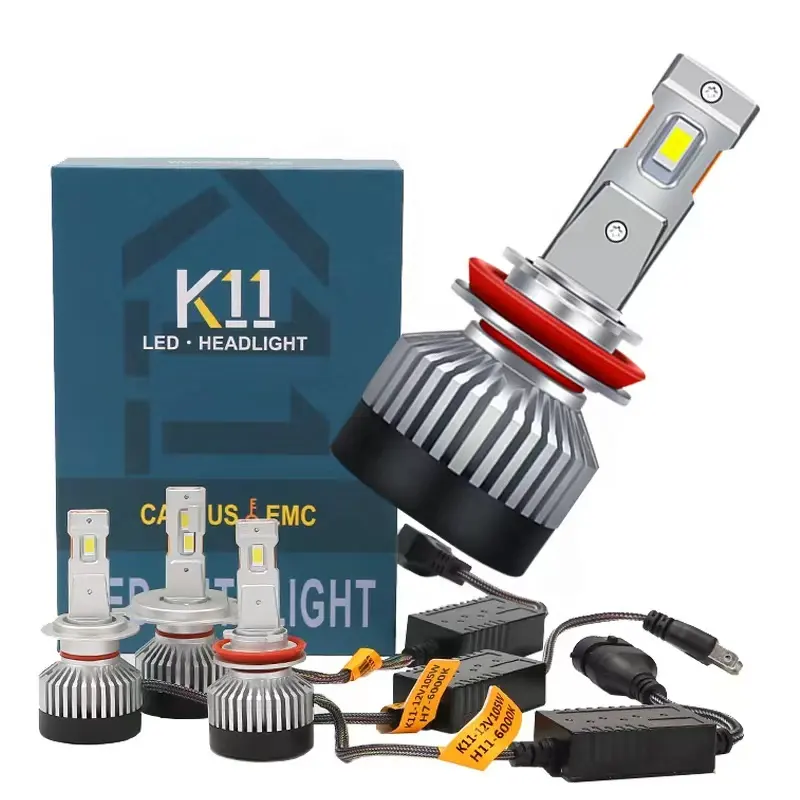 K11 60W 15000 Lumenes lampadina per fari auto Super Bright 6500k 6000k lampadina per fari auto a Led H11 H4 H7