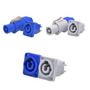定制四核4针彩色xlr音频插头音频连接器，带圆形蓝色 - Product Image 3