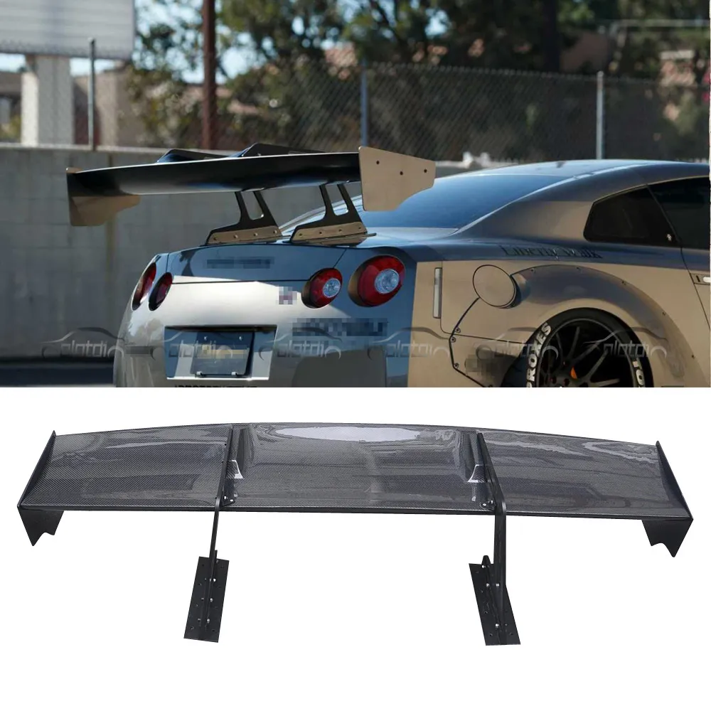 Ala Spoiler per labbro posteriore in fibra di carbonio stile LB per Nissan Skyline GTR R35 Nismo 2007