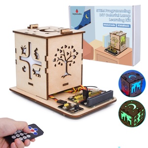Facile montaggio scienza esperimenti giocattoli di apprendimento con bordo Microbit fai da te stelo in legno artigianato montaggio lampada per bambini - Product Image 1