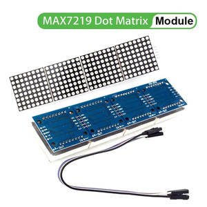 MAX7219 Dot <strong>Matrix</strong> Module 32x8 4 in 1 LED Display Modules Drive with 5Pin Wires for Raspberry Pi - Product Image 1