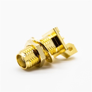 All-copper Gold-plated <strong>SMA</strong> Female Connector with Ear Lock case Board End Connector - Product Image 1