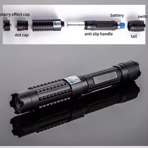 Hochleistungs-Laserpointer-Fernbedienung mit schwarzem Kupfers tift 5 Muster Blaulicht batterie betrieben - Product Image 3