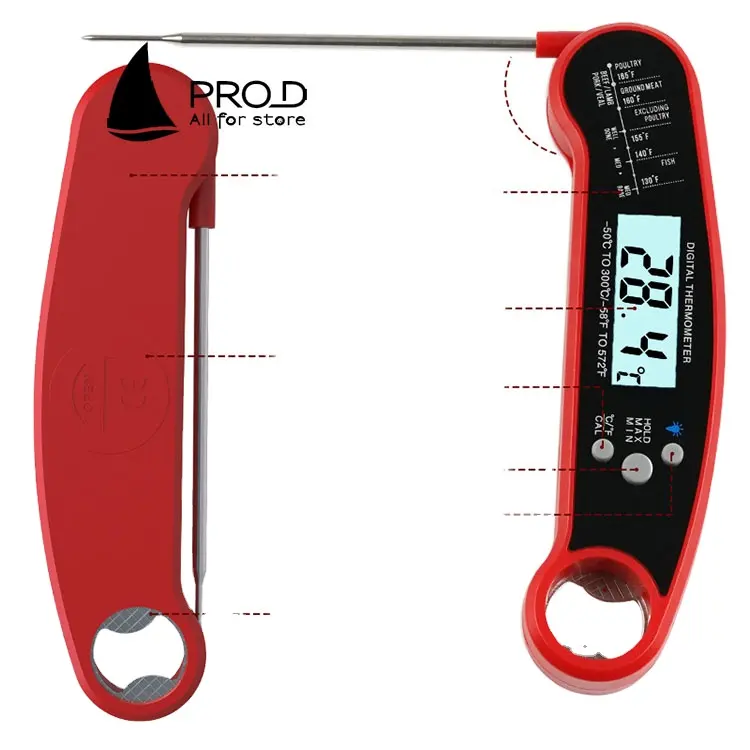 Simple portable folding household kitchen oven Roast thermometer Food thermometer