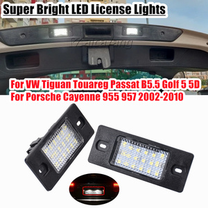 תאורת לוחית רישוי LED מנורות אחוריות לפולקסווגן גולף 5 פאסאט B5.5 טיגואן טוארג ופורשה קאיין 955 957