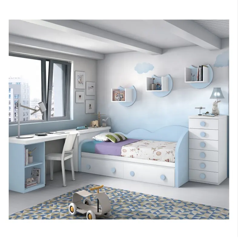 نوفا EUAD103 جيدا مصممة واحد سرير النهار الشباب الأطفال أثاث غرفة نوم الاطفال طاقم غرفة نوم