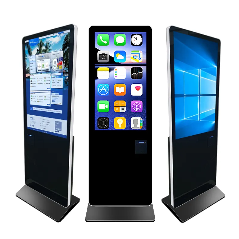 LCD Touch Screen Signage Interactive Totem Media Player Floor Standing Digital Signage Kiosk Mall pubblicità chiosco Display