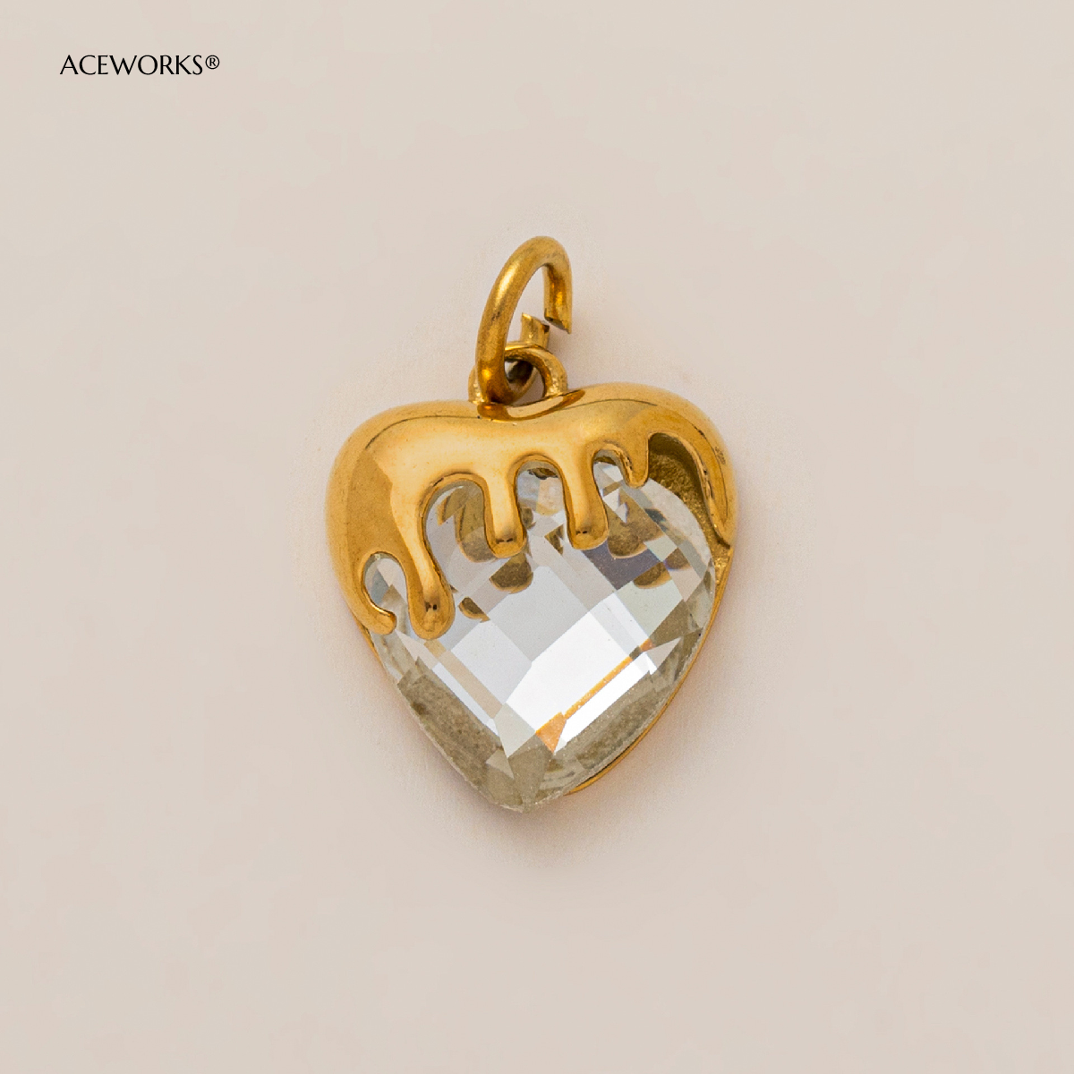 Pendentif amour en cristal