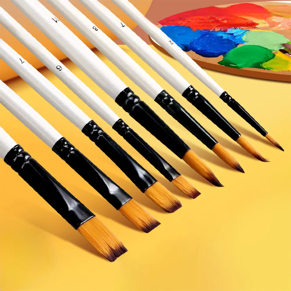 SINOART ensemble de pinceaux d'artiste en Nylon personnalisé pour peinture acrylique à l'huile aquarelle pour pinceaux débutants et professionnels