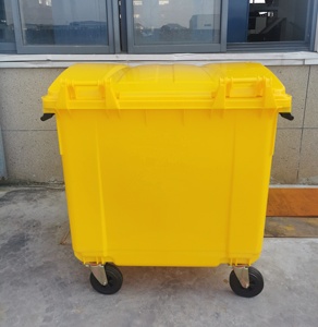 Klinik atık MGB 1100 l için çöp kovaları litre mobil plastik çöp tenekesi Wheelie 1100 çöp konteyneri - Product Image 2