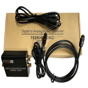 Convertidor DAC de alta resolución Audio analógico a digital de 192kHz/24 bits con USB/Coaxial/óptico, convertidor de señal para oficina en casa. - Product Image 6