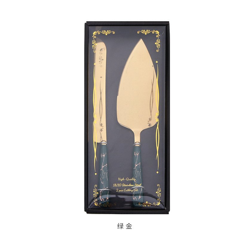 Spatule à gâteau avec manche en céramique or rose (sac OPP)