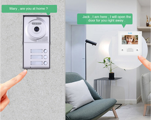 वाटरप्रूफ 3-अपार्टमेंट/परिवार वीडियो डोर फोन इंटरकॉम सिस्टम 3 बटन के साथ और वायर्ड होम सुरक्षा प्रणाली - Product Image 4