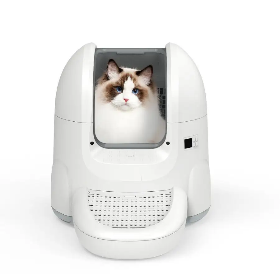 Atacado OEM Pet Supplies Gato Automático WC Auto Limpo Inteligente Litter Cat Box Vídeo Wifi App Controle
