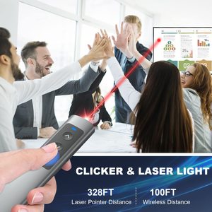 2 in 1 ricaricabile Laser rosso Wireless 2.4GHZ presentatore remoto con Hyperlink e Volume Slide Clicker per PPT PowerPoint Click - Product Image 6