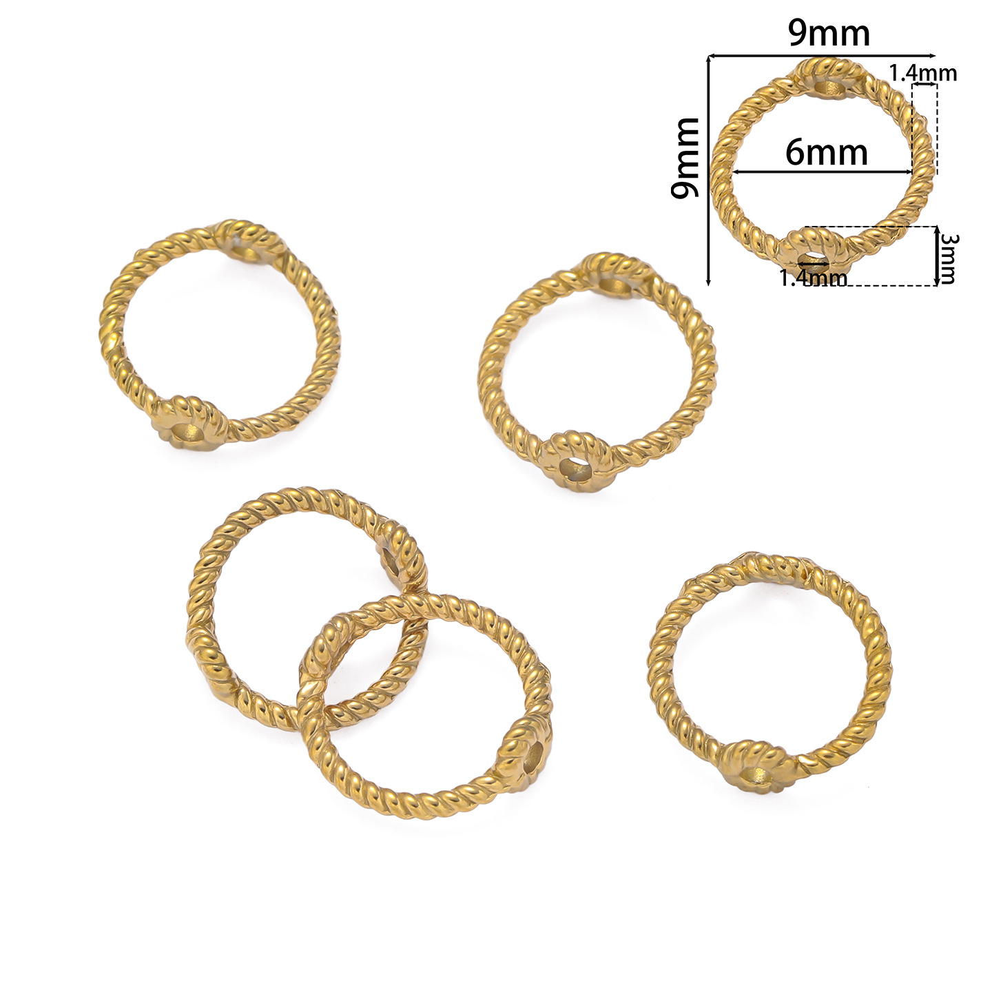 Oro (aprox.)9*9mm)