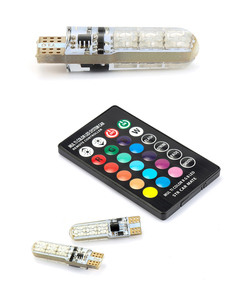 LED sinyal lambası 12V T10 LED RGB 5050 6SMD uzaktan kumanda okuma kama T10 LED sihirli top ampuller atmosfer lambaları usb şarj - Product Image 3