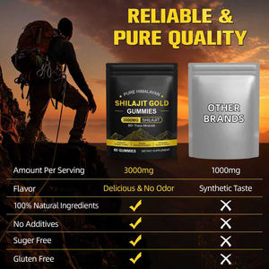 Großhandel Handelsmarke Gold Shilajit Gummies für Erwachsene Immun unterstützung Energie steigern mehrere Mineralien Fulvin säure Shilajit - Product Image 5